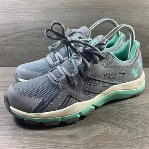 Under Armour Strive 6 Women’s Size 7.5 Grey Micro G Running  gray/cream/mint